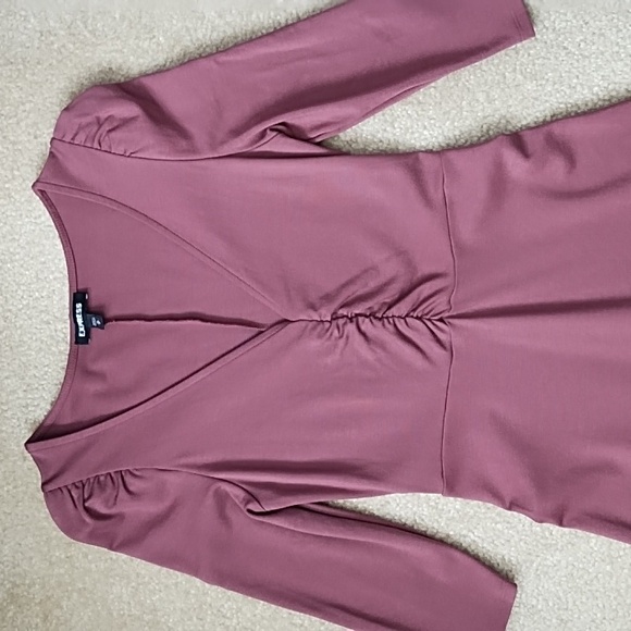 Express Mini Dress Women's XS Easter Spring Fit & Flare Ruffle Hem Soft Pink - Picture 2 of 8